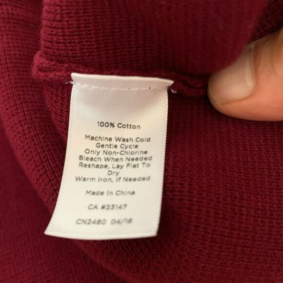 Talbots dark maroon cardigan, long sleeve, front buttons, beautiful, SP - Picture 3 of 9